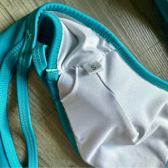 Cupshe Teal Cut Out Bralette Bikini - Picture 5 of 6